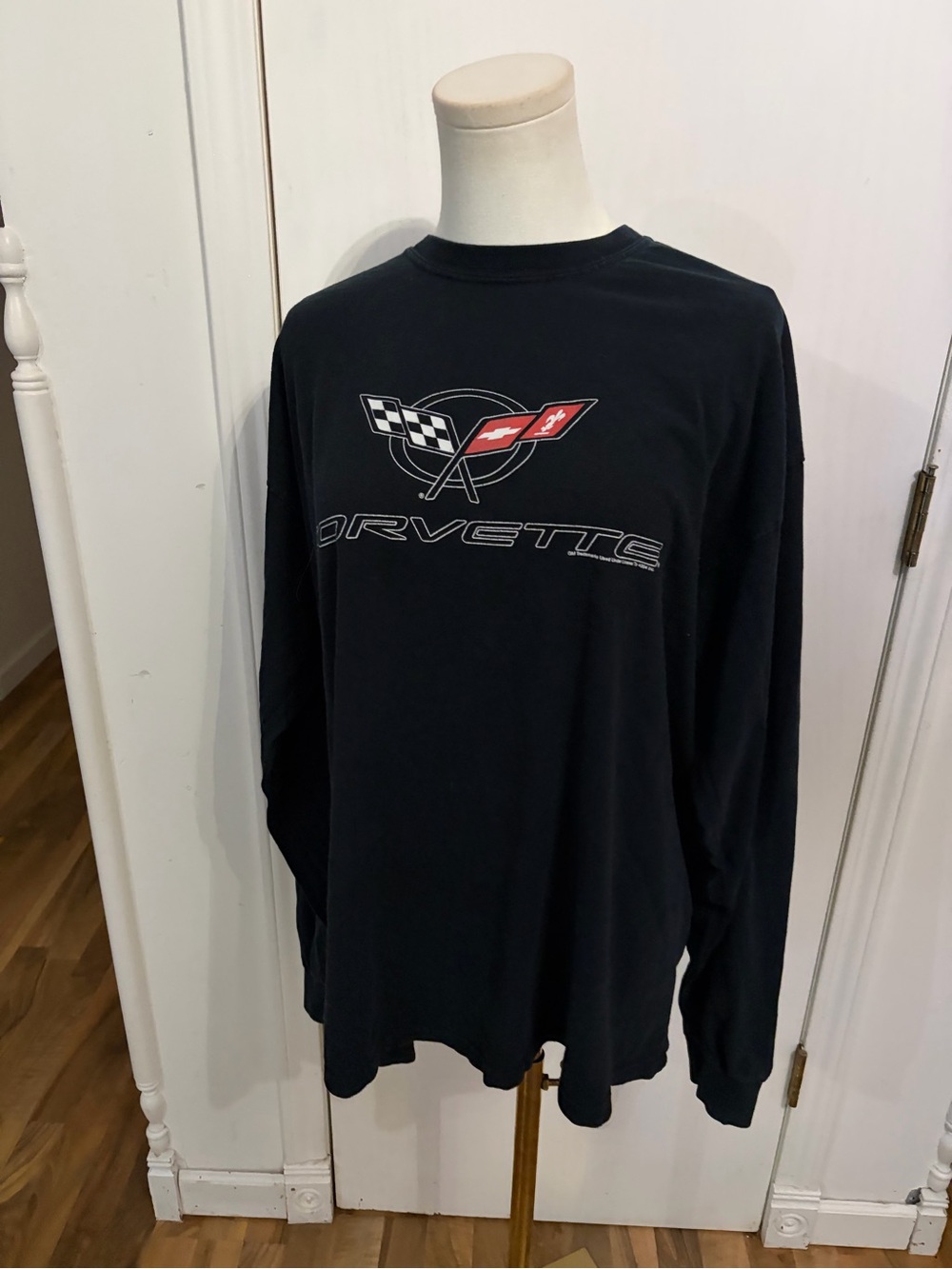 Corvette Long Sleeve Logo Tee - Black
